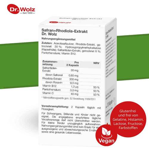 Safran + Rhodiola-Extrakt Dr. Wolz Kapseln - 7