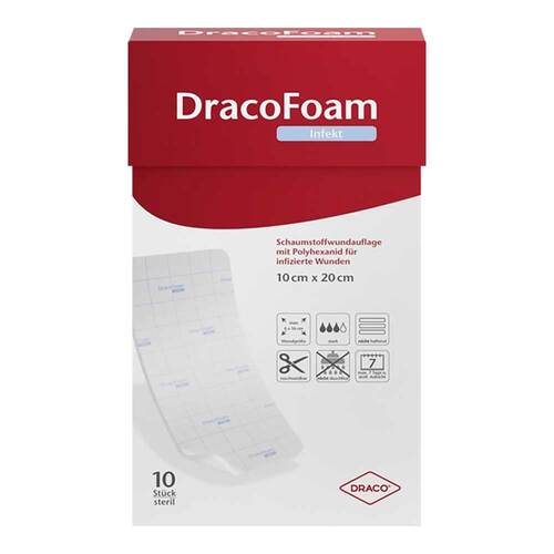 Dracofoam Infekt Schaumst.Wundauf.10x20cm - 1