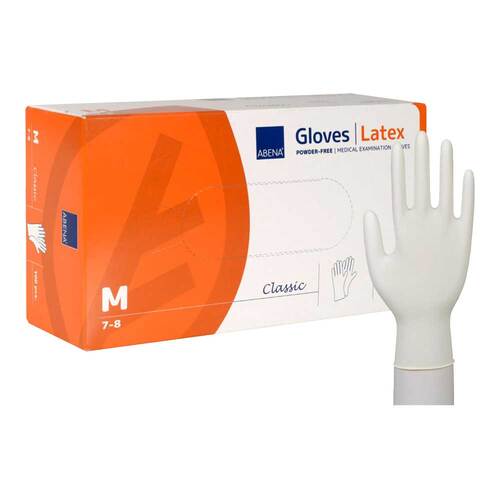 Latex-Handschuhe Classic unsteril puderfrei M natur - 1