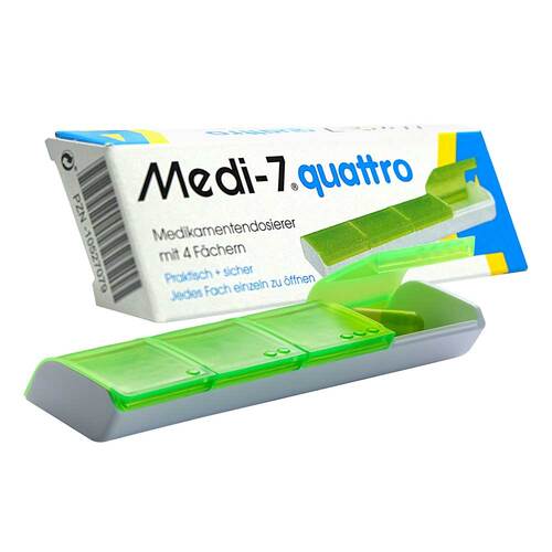 Medi 7 quattro Medikamentendosierer 4-F&auml;cher gr&uuml;n - 1