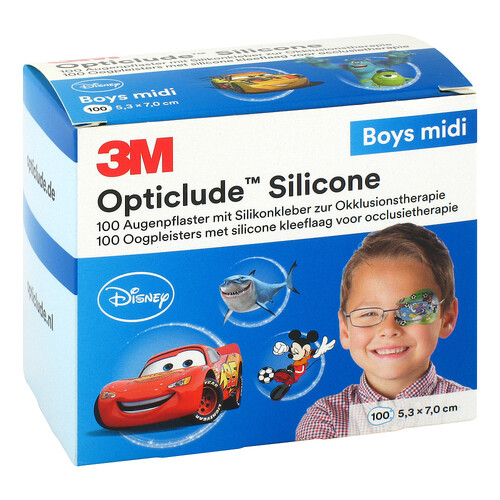Opticlude 3M Silicone Disney Boys midi 5,3x7 cm - 1