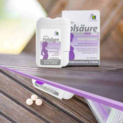 Fols&auml;ure 800 Plus B12 + Jod Tabletten - 6