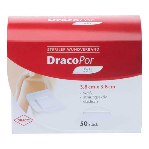 DracoPor Soft wei&szlig; Wundverband 3,8x3,8 cm steril - 1