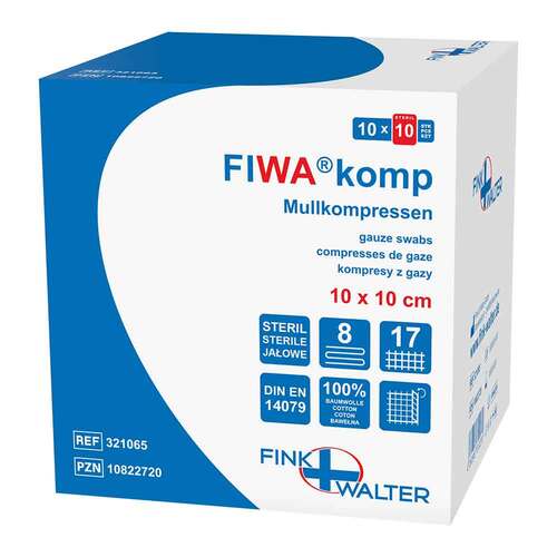 Mullkompressen 10x10 cm steril 8fach - 1