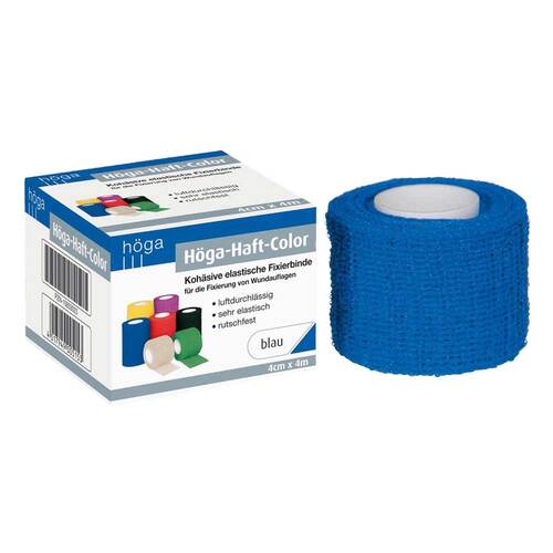 H&ouml;ga Haft Color Fixierbinde 4 cm x 4 m blau - 1