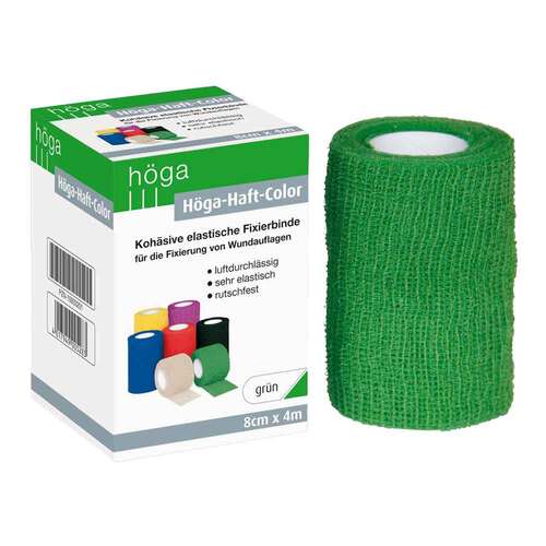 H&ouml;ga Haft Color Fixierbinde 8 cm x 4 m gr&uuml;n - 1