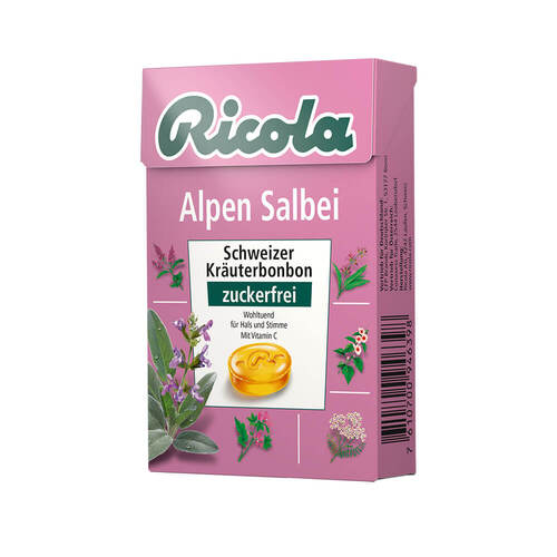 Ricola ohne Zucker Box Alpen Salbei Bonbons - 1