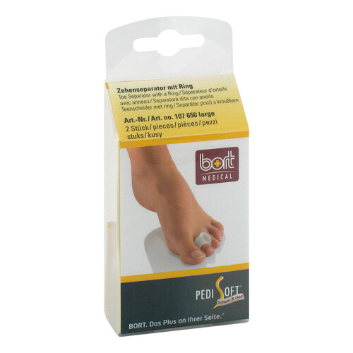 Bort Pedisoft Zehenseparator mit Ring large transparent - 1