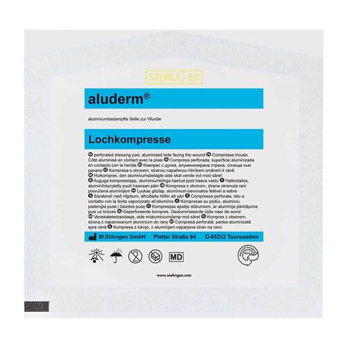 Aluderm Lochkompresse 6x7 cm CH 8 - 1