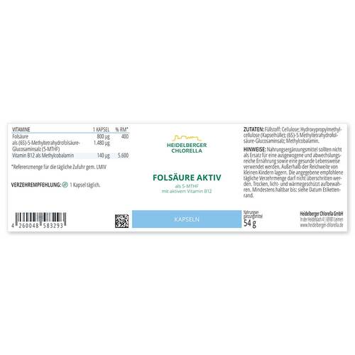 Fols&auml;ure Aktiv plus Vitamin B12 aktiv Kapseln - 2