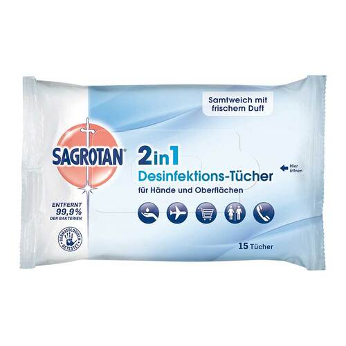 SAGROTAN® 2in1 Desinfektions-T&uuml;cher - 1