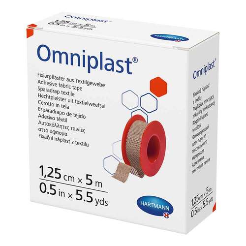 Omniplast Fixierpflaster Textilgew.1,25 cmx5 m - 1