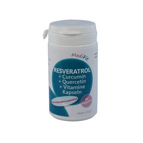 Resveratrol + Curcumin + Quercetin + Vitamine Kapseln - 1