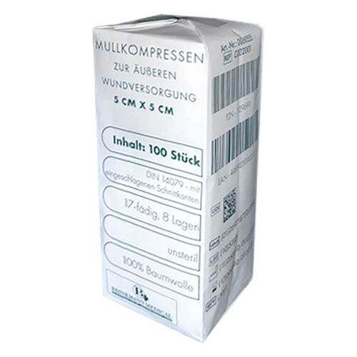 Mullkompressen 5x5 cm unsteril 8fach - 1