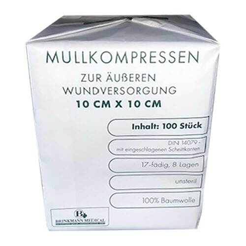 Mullkompressen 10x10 cm unsteril 8fach - 1