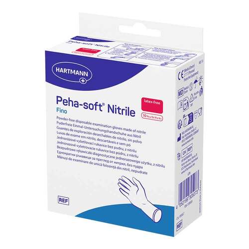 Peha-Soft nitrile fino Untersuchungshandschuhe pf.unsteril M - 1