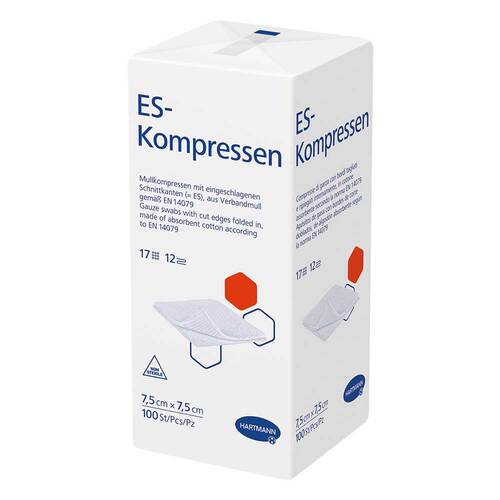 ES-Kompressen unsteril 7,5x7,5 cm 12fach Cpc - 1