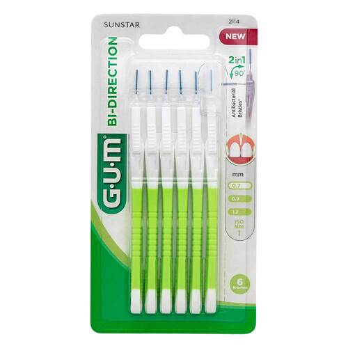 GUM Bi-Direction Interdentalb&uuml;rste 0,7 mm gr&uuml;n - 1
