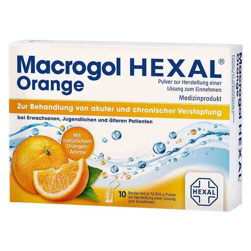 Macrogol HEXAL Orange Pulver zur Herstellung einer L&ouml;sung zum Einnehmen Beutel  - 1