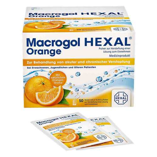 Macrogol HEXAL Orange Pulver zur Herstellung einer L&ouml;sung zum Einnehmen Beutel  - 2