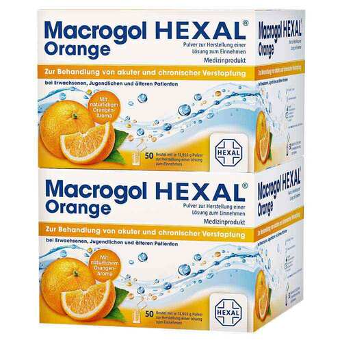 Macrogol HEXAL Orange Pulver zur Herstellung einer L&ouml;sung zum Einnehmen Beutel  - 1