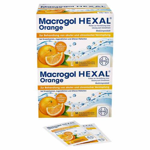 Macrogol HEXAL Orange Pulver zur Herstellung einer L&ouml;sung zum Einnehmen Beutel  - 2