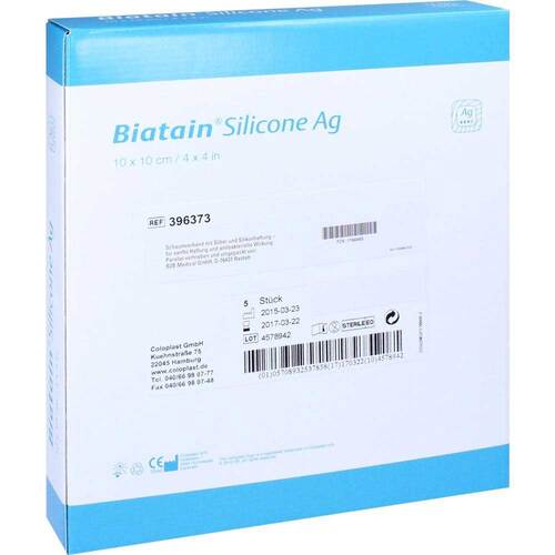 Biatain Silicone Ag Schaumverband 10x10 cm - 1