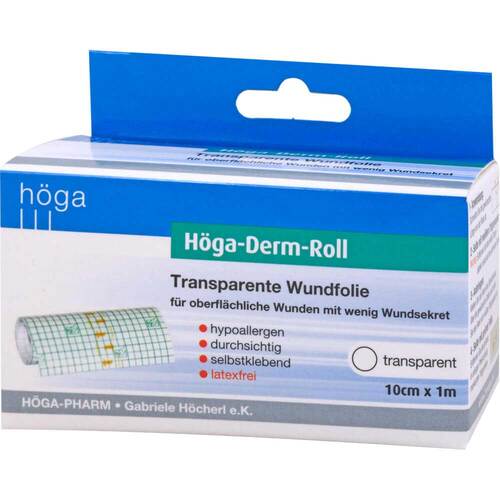 H&ouml;ga Derm-Roll transparente Wundfolie 10 cmx1 m - 1