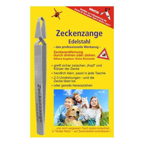 Zeckenzange Chirurgenstahl geriffelt - 1
