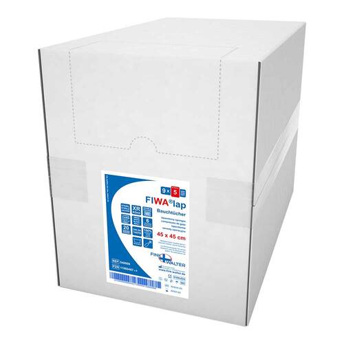 Bauchtuch steril 45x45 6f.weiß Rk Schlaufen Fiwalap - 1