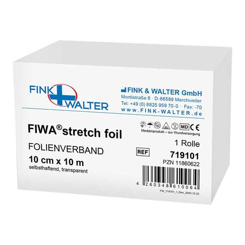 Folienverband 10 cmx10 m transparent Fiwastretch foil - 1