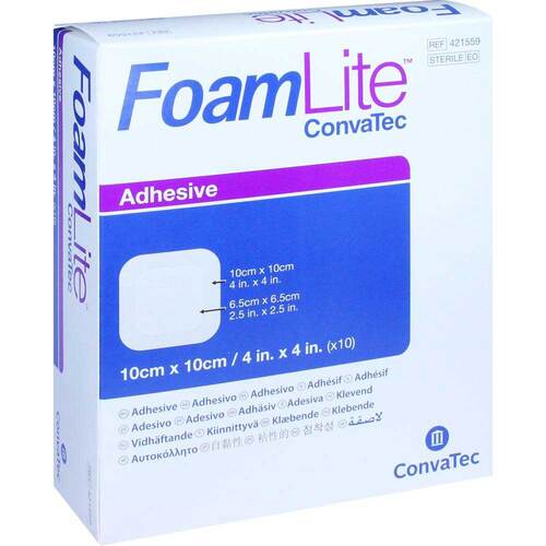 Foam Lite Convatec adh&auml;siv PU-Schaumverband 10x10 cm - 1