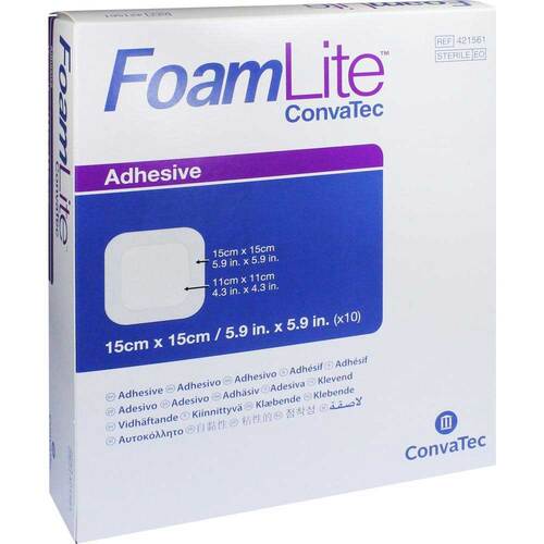 Foam Lite Convatec adh&auml;siv PU-Schaumverband 15x15 cm - 1