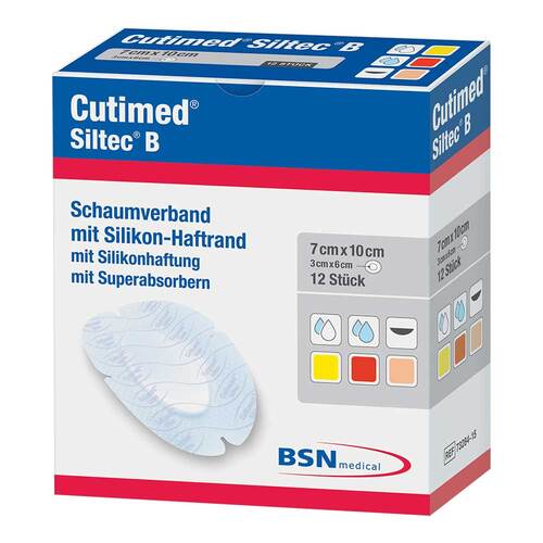 Cutimed Siltec B Schaumverband 7x10 cm oval - 1