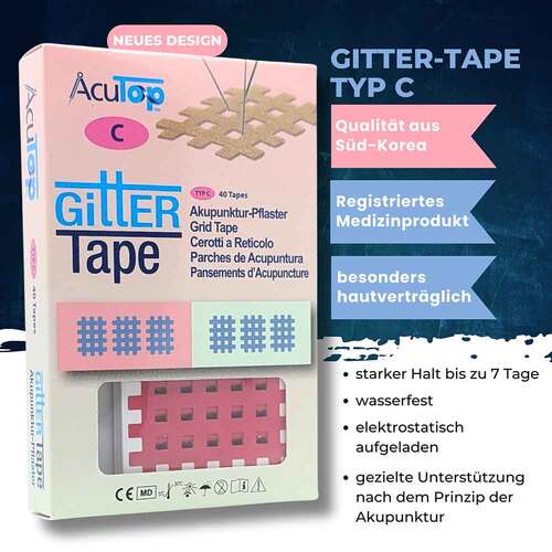 Gitter Tape Acutop Akupunkturpflaster 2x3 cm pink - 4