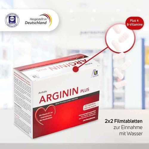Arginin plus Vitamin B1 + B6 + B12 + Fols&auml;ure Filmtabletten  - 4