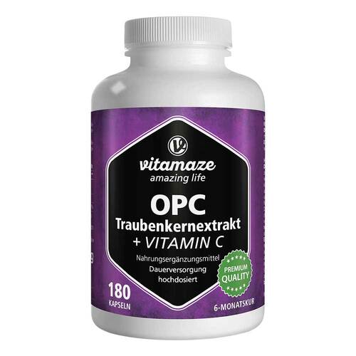 OPC Traubenkernextrakt hochdosiert + Vitamin C Kapseln - 1