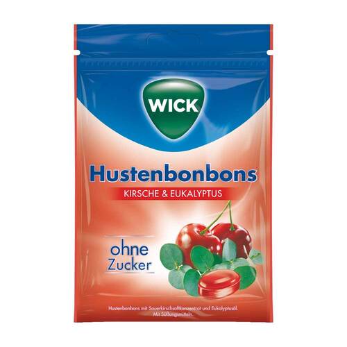 WICK Wildkirsche &amp; Eukalyptus Bonbons ohne Zucker Btl - 1