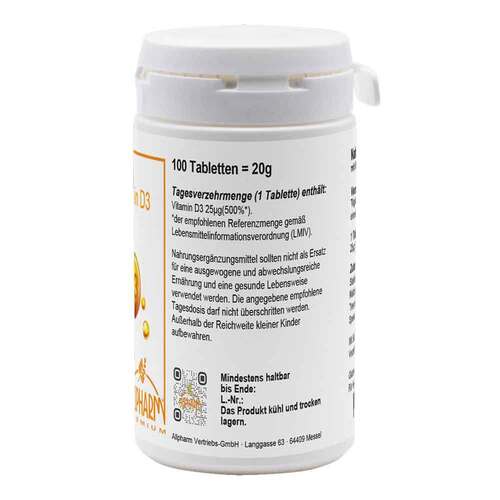 Vitamin D3 1.000 I.E. Allpharm Premium Tabletten - 3