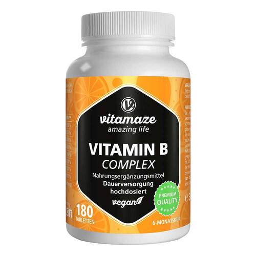 Vitamin B Complex hochdosiert vegan Tabletten - 1