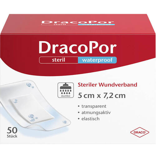 DracoPor waterproof Wundverband 5x7,2 cm steril - 1