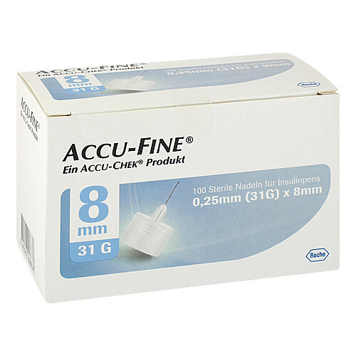 Accu Fine sterile Nadeln f&uuml;r Insulinpens 8 mm 31 G - 1