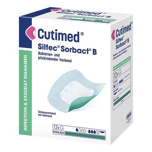 Cutimed Siltec Sorbact PU-Verband 7,5x7,5 cm - 1