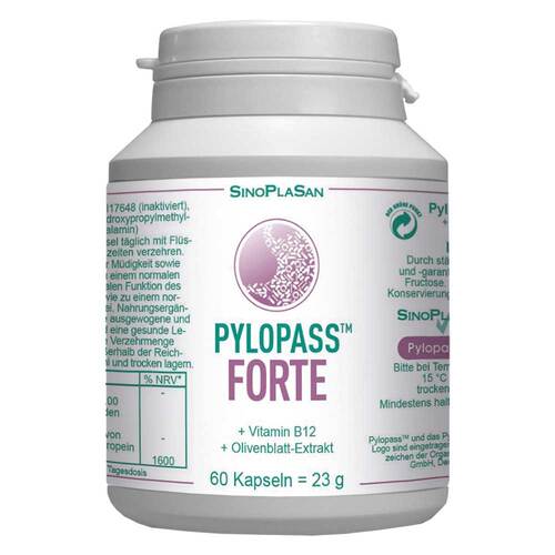 Pylopass Forte 200 mg + Vitamin B12 + Olivenblattextrakt Kapseln  - 1