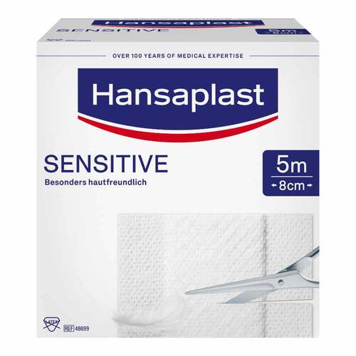 Hansaplast Sensitive Pflaster 5 m Rolle (8 cm breit) - 1