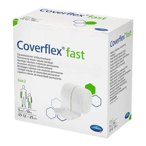 Coverflex fast Schlauchverband Gr&ouml;&szlig;e 2 5 cmx10 m wei&szlig; - 1