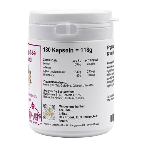Omega 3 - 6 - 9 Lein&ouml;l Kapseln f&uuml;r Hunde - 2