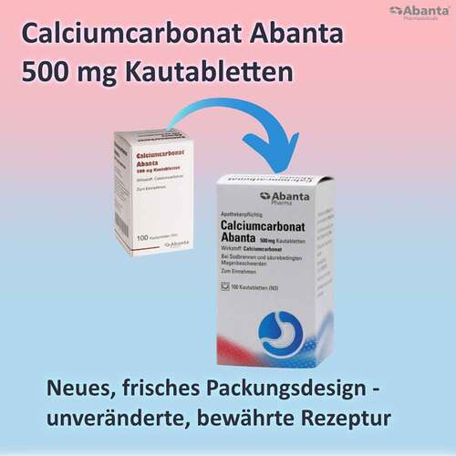 Calciumcarbonat Abanta 500 mg Kautabletten - 2