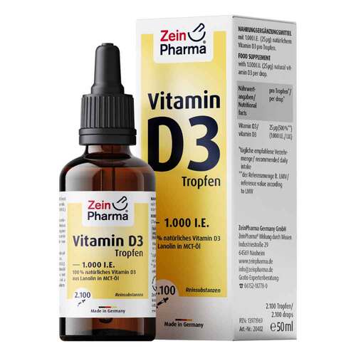 Vitamin D3 Tropfen 1.000 I.E. 2100 Trop.ZeinPharma - 1