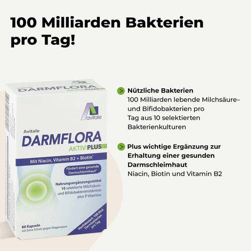Darmflora Aktiv Plus 100 Mrd.Bakterien + 7 Vitamine - 2